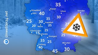 Schneetief quotOliverquot bringt Schnee bis ins Tiefland – Bergland Schneechaos [upl. by Trin809]