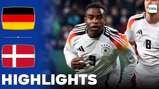 Germany vs Denmark  Highlights  U21 International Friendly 15112024 [upl. by Darnoc271]