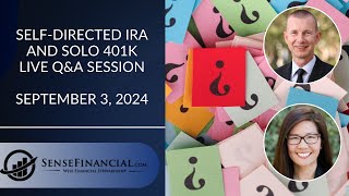 Self Directed IRA and Solo 401k Live QampA Session September 3 2024 [upl. by Ayocal]