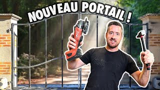 LE PORTAIL NA RIEN VU VENIR  Meulage soudure mastic et ponçage  Rénovation portail EP 02 [upl. by Leakcim104]