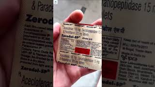 ZERODOL SP TABLET USE IN HINDI 😱shorts medicine zerodolsp [upl. by Hsemar]