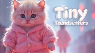 Tiny Trendsetters Kitten Catwalk for FallWinter 202425 Fashion [upl. by Nadiya]