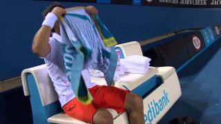 Marcos Baghdatis Destroys FOUR Racquets  Australian Open 2012 [upl. by Rein]