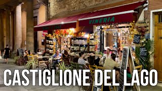 CASTIGLIONE DEL LAGO ITALY WALKING TOUR 4k [upl. by Eidoow]