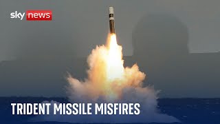 Embarrassment for Ministry of Defence as Trident missile test fails [upl. by Aretak]