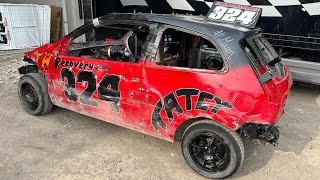 In Car CamOn Board With 324 Lewis Tate Junior Bangers Heat 2 Skegness Raceway 300724 [upl. by Mayce]