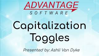 Capitalization Toggles [upl. by Nelon]