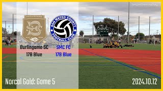 2024 Norcal Gold Burlingame SC 17B Blue vsSan Mateo County FC Academy 17B Blue [upl. by Yentihw]