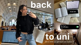 UNI VLOG 💻 5AM morning getting back into routine cafe study grocery shopping home cooking [upl. by Suter]