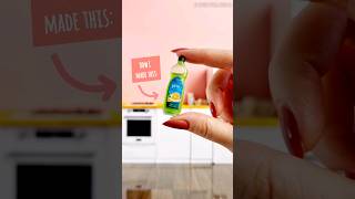 How I made this MINIATURE BOTTLE of DISH SOAP for my mini KITCHEN 🤩 diy dollhouseminiatures [upl. by Dranyl992]