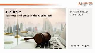 Just Culture  Fairness and Trust in the workplace  Posturite Webinars [upl. by Eisserc]