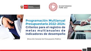 PMP 20222024 Criterios para el registro de metas multianuales de indicadores de desempeño [upl. by Gusella324]