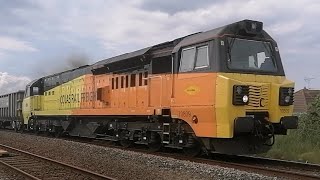 150524  Class 70  70809  Penmaenmawr Quarry Colas to Longport Lr Colas [upl. by Carr]