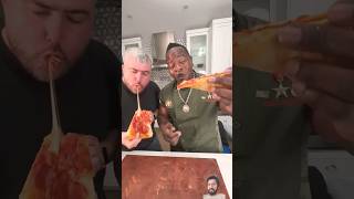 double stacked pizza pizza italian funny challenge food Lionfield ChefRushMrBeast [upl. by Arluene]