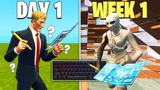 1 Week of Fortnite Keyboard and Mouse Progression [upl. by Auqinihs911]