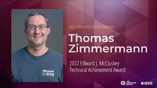 Thomas Zimmermann  2022 Edward J McCluskey Technical Achievement Award [upl. by Resee]