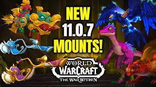 Every New Mount Coming in 1107 amp How to Get Them  Easy Mount Guide  WoW War Within  Siren Isle [upl. by Ainar192]