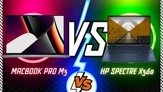 MacBook Pro M3 VS HP Spectre x360  HP Spectre x360 14 2024 vs MacBook Pro M3 14 2023 [upl. by Anisor]