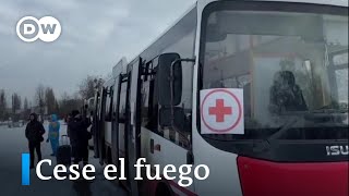 Evacuaciones de civiles ucranianos de Sumy [upl. by Afirahs]