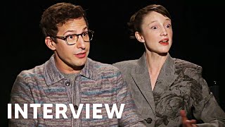 Lee 2024 Interview Andy Samberg and Andrea Riseborough on the historic biopic [upl. by Calysta]