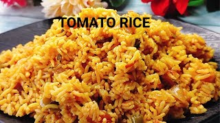 Tomato Rice In Pressure Cooker  Rice Recipe  Tomato Pulao  Lunch Box Recipes  Quick Recipe [upl. by Helfand25]