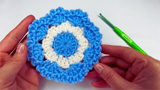 crochet easy coaster for beginners [upl. by Phillis]