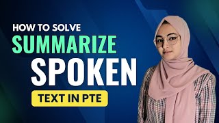 How To Solve Summarize Spoken Text in PTE  Tips Tricks And Strategies  Alfa PTE [upl. by Kelwen]