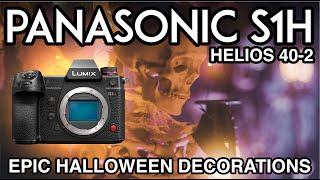 Panasonic S1H 58K  1979 Hellios 402 • Epic Halloween Decorations [upl. by Wu428]