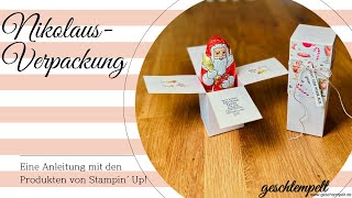 Nikolaus Verpackung  eine Anleitung mit den Produkten von Stampin Up [upl. by Nrubliw759]