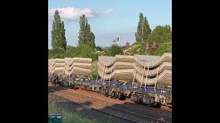 Freightliner 66532 Passing Billingham Jn Carrying HS2 Tunnel Segments To Willesden Euroterminal [upl. by Steck]