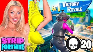 1 KILL  REMOVE 1 CLOTHING PIECE ON FORTNITE  Charlotte Parkes ft Hana [upl. by Dnana]