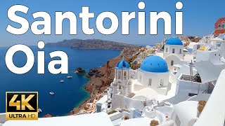 Oia Santorini Walking Tour 4k Ultra HD 60fps – With Captions [upl. by Sharl]