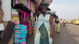 AFRICAN COMMUNITY MARKET AGBOGBLOSHIE GHANA ACCRA [upl. by Mapes721]