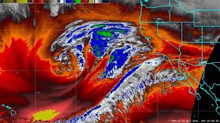 Extratropical Cyclone MovesToward the US West Coast [upl. by Daune894]