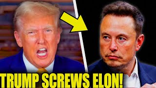 Watch Trump STAB Elon Musk In The BACK In Brutal BETRAYAL [upl. by Chura]