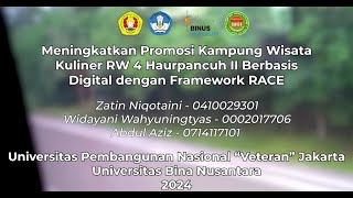 Meningkatkan Promosi Kampung Wisata Kuliner RW 4 Haurpancuh II Berbasis Digital dengan FrameworkRACE [upl. by Kruter190]