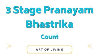 3 Stage Pranayam  Bhastrika count  Art of Living  प्राणायाम  Gurudev Sri Sri Ravi Shankar [upl. by Branen196]