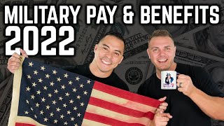 Military Pay amp Benefits 2022  How much do you get paid in the military [upl. by Cyrano]