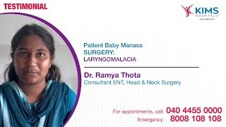 Testimonial from Parents of a 2MonthOld Baby  Laryngomalacia  Dr Ramya Thota ENT Surgeon [upl. by Capello142]