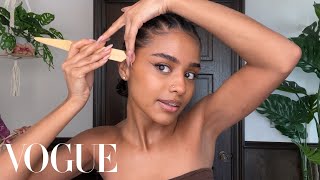 Tyla’s AllinOne Wellness Skincare and Makeup Routine  Beauty Secrets  Vogue [upl. by Zacharias]