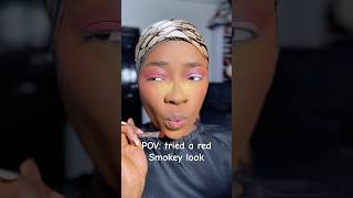 Easy red Smokey eye makeup tutorial redsmokeyeye smokeyeye makeuptutorial [upl. by Sacks]