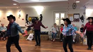 Woolshed Waltz line dance to Jim Reeves Medley music [upl. by Amlus]