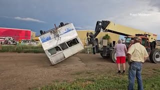 Severe weather in eastern Montana leaves destruction across region [upl. by Nairadal]