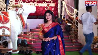 RUCHI RAJ JADHAV AT CM EKNATH SHINDE HOUSE FOR GANPATI DARSHAN MTS [upl. by Lancey]