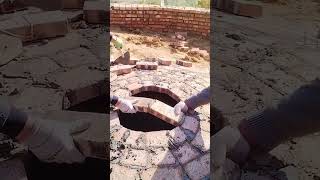 Construction process of brick cover for methane generating pit [upl. by Lean498]