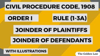 Joinder of Parties  Order I  Rule 13A  Parties to Suits  Civil Procedure Code 1908 [upl. by Ario336]