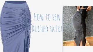 How to sew a Ruched skirt ☺️ Beginner friendly  have you made that decision yet 🥰 [upl. by Nnaid863]