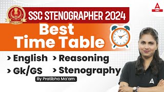 SSC Stenographer 2024  English Reasoning GKGS  Best Time Table By Pratibha Mam [upl. by Etan]