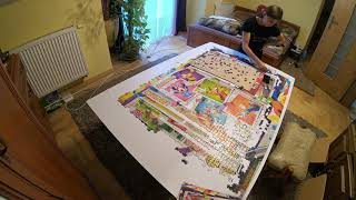 Time Lapse Puzzle Ravensburger Mickey Mouse Making Mickey Magic Myszka Miki Part J of 40320 pcs [upl. by Laufer933]