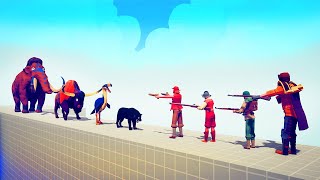 ANIMAL TEAM vs GUNNER  TABS  Totally Accurate Battle Simulator [upl. by Llenyr]